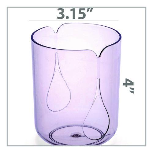 Recycled Plastic Three-Piece Desk Set: (1) Pencil Cup, (1) Stapler, (1) Tape Dispenser, (1) Roll of Tape, Translucent Ash