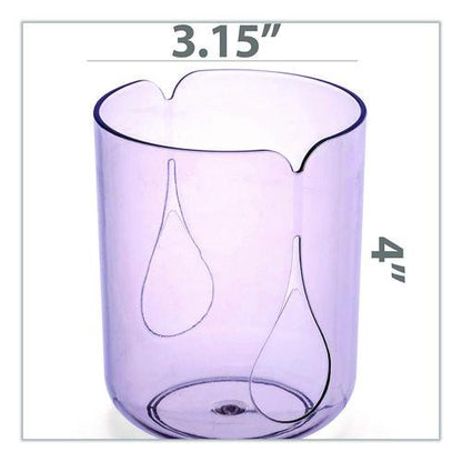 Recycled Plastic Three-Piece Desk Set: (1) Pencil Cup, (1) Stapler, (1) Tape Dispenser, (1) Roll of Tape, Translucent Ash