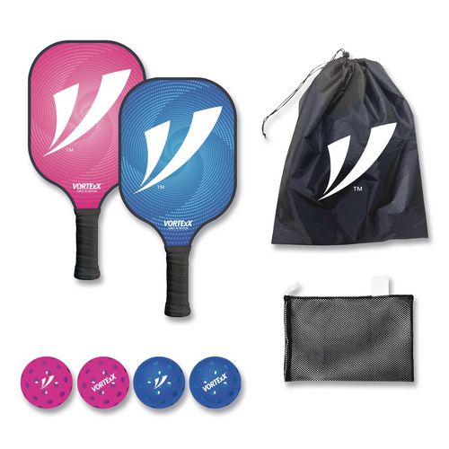 Pickleball Set, Pink/Blue, 15.75" x 7.75" x 2.9"