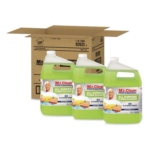 Finished Floor Cleaner, Lemon Scent, 1 gal Bottle, 3/Carton
