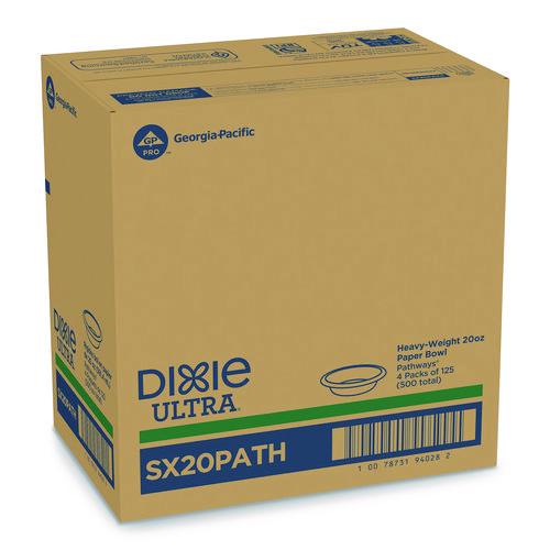 Pathways Heavyweight Paper Bowls, 20 oz, Green/Burgundy, 500/Carton