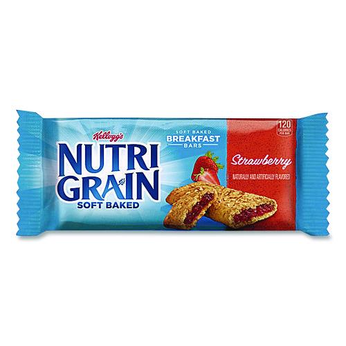 Nutri-Grain Soft Baked Breakfast Bars, Strawberry, Indv Wrapped 1.3 oz Bar, 16/Box