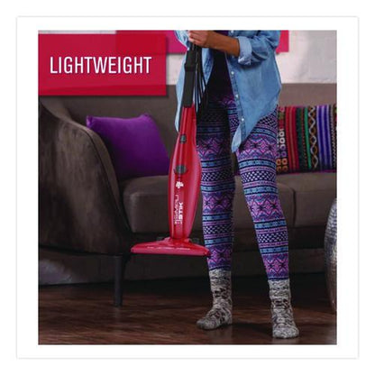 SimpliStick Bagless Stick Vacuum, 9" Cleaning Path, Red