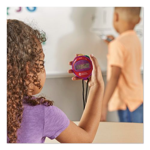 Simple Stopwatch, Accurate to 1/100 Second, Blue Stopwatch, Black Lanyard