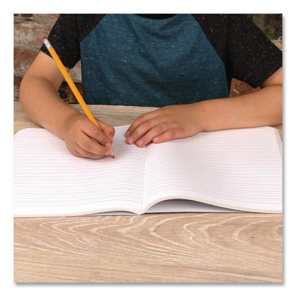 Primary Journal Creative Writing Composition Book, Manuscript Format, Blue/Black/White Cover, (100) 9.75 x 7.5 Sheets