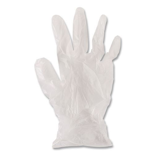 Exam Vinyl Gloves, Powder-Free, X-Large, 3.6 mil Thick, 9.5" Long, Clear, 100/Box, 10 Boxes/Carton