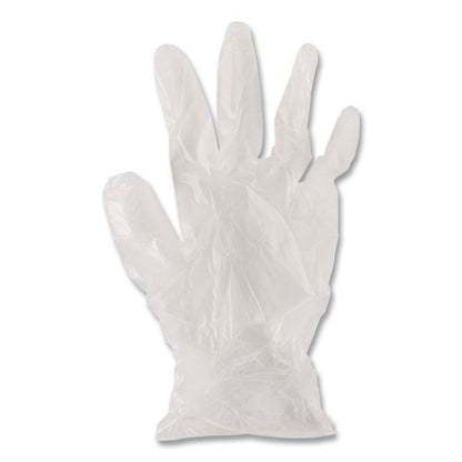 Exam Vinyl Gloves, Powder-Free, X-Large, 3.6 mil Thick, 9.5" Long, Clear, 100/Box, 10 Boxes/Carton