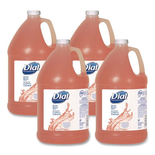 Hair + Body Wash, Neutral Scent, 1 gal, 4/Carton