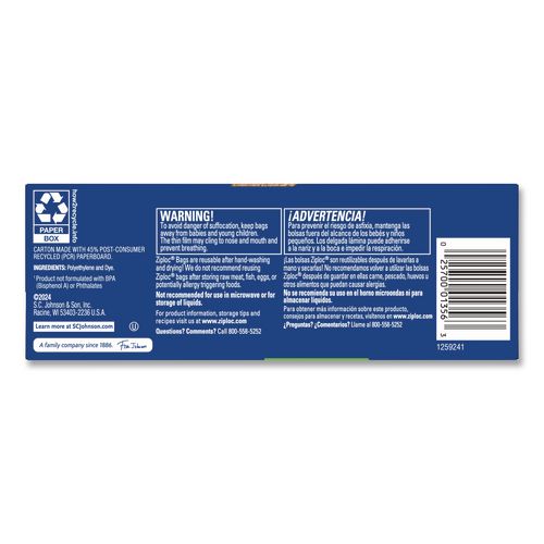 Resealable Sandwich Bags, 6.5" x 5.88", Clear, 50 Bags/Box, 12 Boxes/Carton