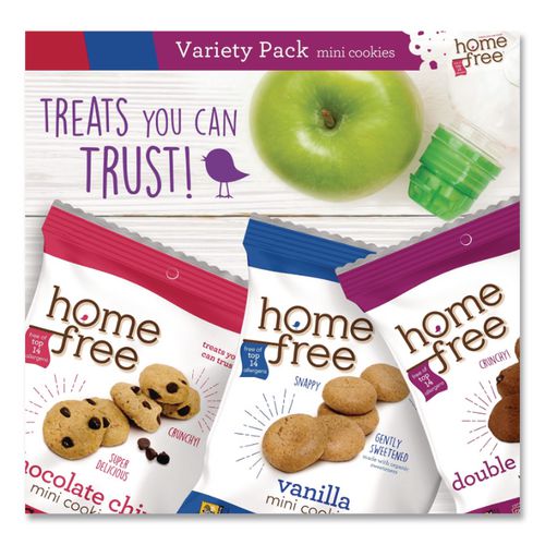 Gluten Free Mini Cookies Variety Pack, 1.1 oz/0.95 oz/1.1 oz Packs, 30/Carton