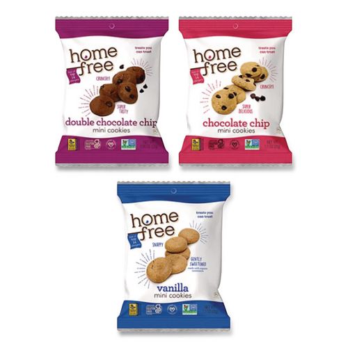 Gluten Free Mini Cookies Variety Pack, 1.1 oz/0.95 oz/1.1 oz Packs, 30/Carton