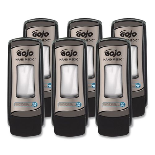 HAND MEDIC ADX-7 Dispenser, 685 mL Refills, 3.94 x 3.67 x 9.79, Black, 6/Carton
