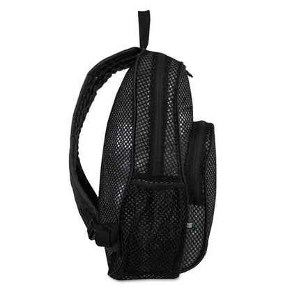 Mesh Backpack, Fits Devices Up to 17", Polyester, 12 x 17.5 x 5.5, Black