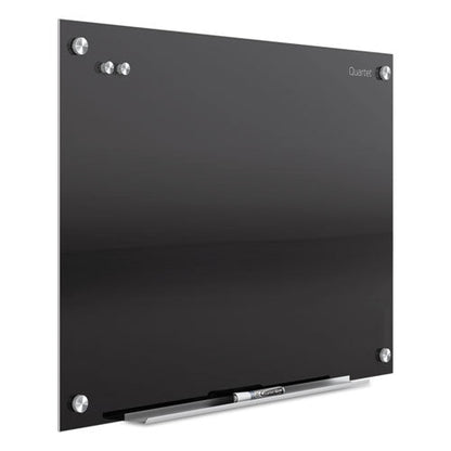 Infinity Magnetic Glass Marker Board, 48" x 36", Black Surface