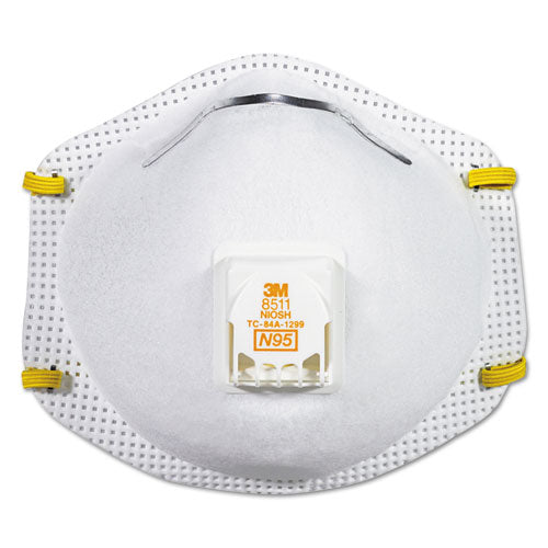 Particulate Respirator w/Cool Flow Exhalation Valve, Standard Size, 10/Box