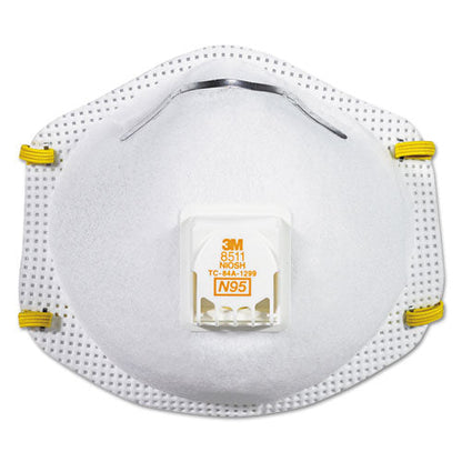 Particulate Respirator w/Cool Flow Exhalation Valve, Standard Size, 10/Box