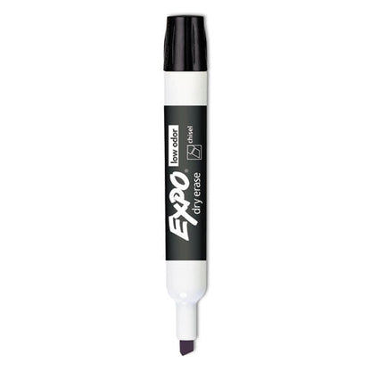 Low-Odor Dry-Erase Marker, Broad Chisel Tip, Black, Dozen