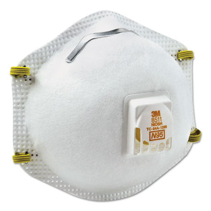 Particulate Respirator w/Cool Flow Exhalation Valve, Standard Size, 10/Box