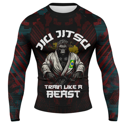 Train Like A Beast - Premium Sublimated Rashguard Kids Adults Unisex