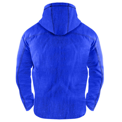 Exclusive Pearl Weave BJJ Hoodie Blue Unisex