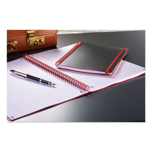 Flexible Cover Twinwire Notebooks, SCRIBZEE Compatible, 1-Subject, Wide/Legal Rule, Black/Red Cover, (70) 8.25 x 5.63 Sheets