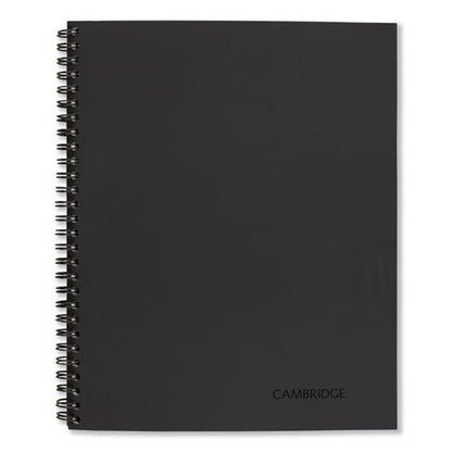 Wirebound Business Notebook, 1-Subject, Wide/Legal Rule, Black Linen Cover, (80) 9.5 x 6.63 Sheets