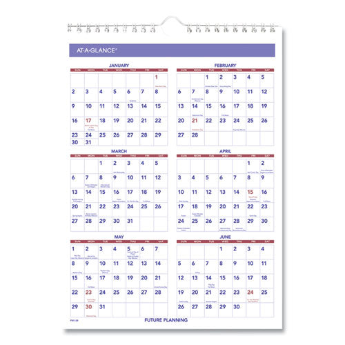 Monthly Wall Calendar with Ruled Daily Blocks, 8 x 11, White Sheets, 12-Month (Jan to Dec): 2026