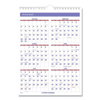 Monthly Wall Calendar with Ruled Daily Blocks, 8 x 11, White Sheets, 12-Month (Jan to Dec): 2026