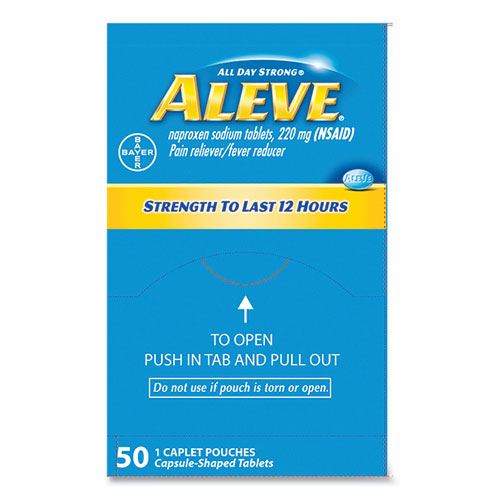 Temporarily relieves minor aches and pains due to arthritis, muscular aches, backache, menstrual cramps, headache, toothache and common cold. Also temporarily reduces fever. Packaged for individual use to replenish first aid stations and kits.