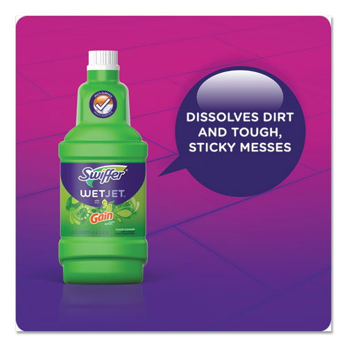 WetJet System Cleaning-Solution Refill, Gain Scent, 1.25 L Bottle, 4/Carton