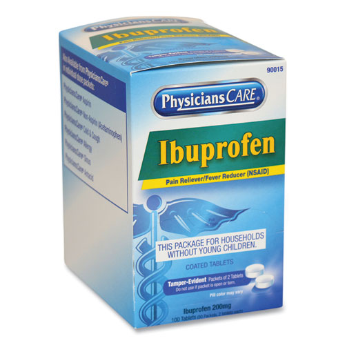 Ibuprofen Medication, Two-Pack, 50 Packs/Box