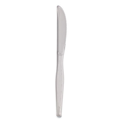 Heavyweight Polystyrene Cutlery, Knife, Plastic, Clear, 1,000/Carton