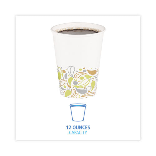Deerfield Printed Paper Hot Cups, 12 oz, 50/Sleeve, 20 Sleeves/Carton