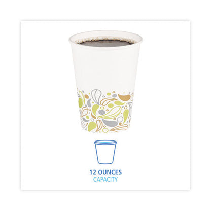 Deerfield Printed Paper Hot Cups, 12 oz, 50/Sleeve, 20 Sleeves/Carton