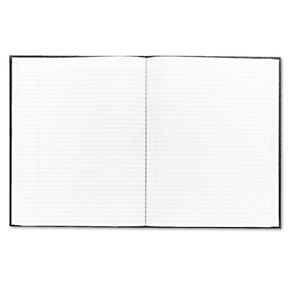 Executive Notebook with Ribbon Bookmark, 1-Subject, Medium/College Rule, Black Cover, (75) 10.75 x 8.5 Sheets