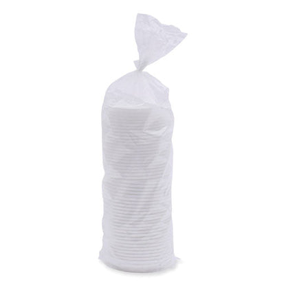 Deerfield Hot Cup Lids, Fits 10 oz to 20 oz Boardwalk Deerfield Hot Cups, Plastic, White, 50/Pack, 20 Packs/Carton