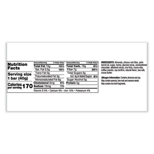 Nuts and Spices Bar, Dark Chocolate Mocha Almond, 1.4 oz Bar, 12/Box