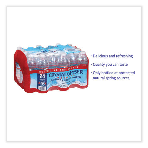 Natural Alpine Spring Water, 16.9 oz Bottle, 24/Carton