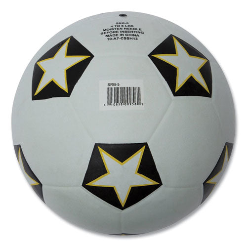 Rubber Sports Ball, Soccer, No. 5 Size, White/Black