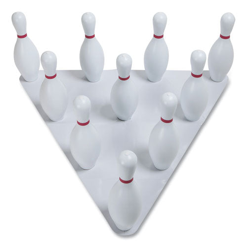 Bowling Set, Plastic/Rubber, White, 10 Bowling Pins, 1 Bowling Ball