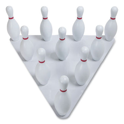 Bowling Set, Plastic/Rubber, White, 10 Bowling Pins, 1 Bowling Ball
