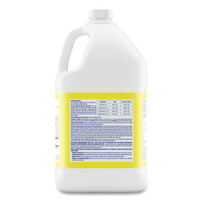 Disinfectant Deodorizing Cleaner Concentrate, Lemon Scent, 128 oz Bottle, 4/Carton