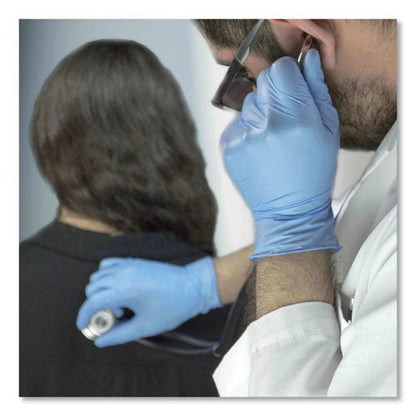 Nitrile Exam Gloves, Powder-Free, X-Large, 3 mil Thick, 9.5" Long, Light Blue, 100/Box, 10 Boxes/Carton
