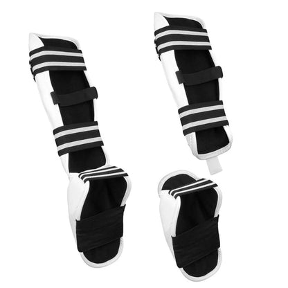 Shin Instep Guard, TKD Vinyl, White