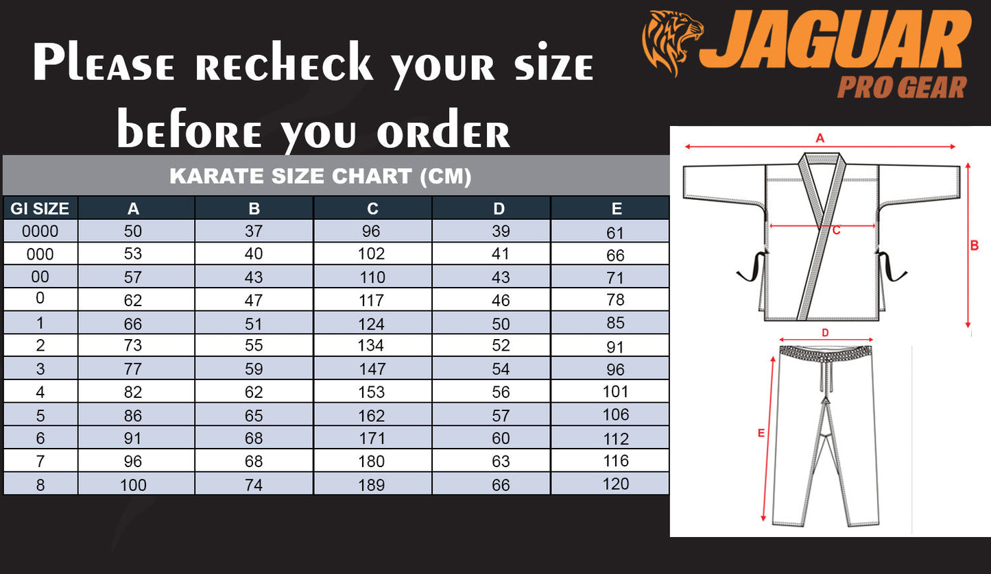 Elite Middle Weight Karate Uniform 10oz WKF Compliant - Kids Adults Karate Gi - (Belt Included)