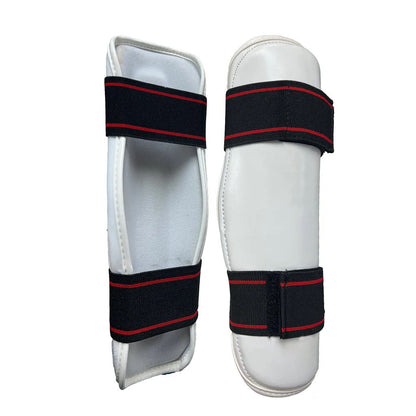 Shin Guard, TKD Vinyl, Off White (Beige)