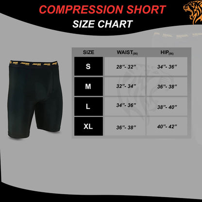 Jaguar Pro Gear - Custom Sublimated Blackout Compression Short for Mixed Martial Arts MMA BJJ Muay Thai